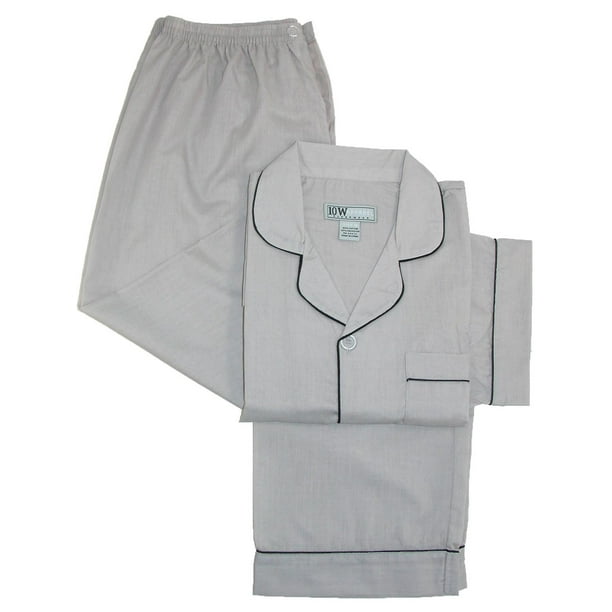 Anna-Kaci Lounge Women's Solid Pajama Set with Contrast Stripe Trim Short Sleeve Top and Matching Lounge Pants