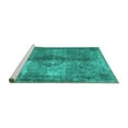 thumbnail image 2 of Ahgly Company Machine Washable Indoor Rectangle Abstract Turquoise Blue Contemporary Area Rugs, 8' x 10', 2 of 4