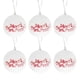 thumbnail image 4 of ¡Liquidación Tainini! Paquete de 6 bolas navideñas de 6 cm para árbol de Navidad, decoradas con purpurina, de plástico, grandes, blancas., 4 of 4