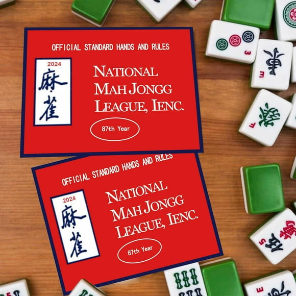 Mah Jongg League 2024 Large Size Card, National Mahjong Cards Game Set,Mahjong Cards 2024 Official Large Print, Mahjong Cards Official Standard Hands 4pcs_Special Gift