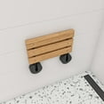 thumbnail image 3 of ALFI brand ABS16R-BM Black Matte 16" Wide Foldable Teak Shower Seat with Round Hardware, 3 of 11
