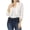White, variant on NARABB Women's Suit Blazers Mid Sleeve Solid Color Jacket Business Small Suit Jacket