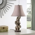 thumbnail image 3 of 21" In Wildlife 3 Stacked Elephants Polyresin Table Lamp, 3 of 4