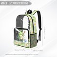 thumbnail image 7 of ZIATUBLES Clear Backpack 17 Inch, Heavy Duty Fabric & PVC Transparent Bookbag for Boys Girls, Frog Banjo Daisy Print See Through Backpack for School and Security, 7 of 7