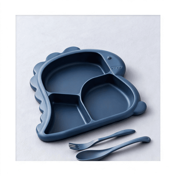Dinosaur Themed Kids Dinnerware Set Children's Plates and Trays for Mealtime Excitement