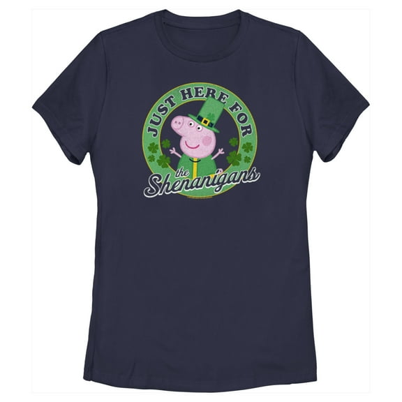 Women's Peppa Pig Just Here for the Shenanigans Graphic T-Shirt