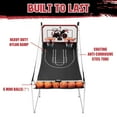 thumbnail image 6 of Foldable Indoor Basketball Arcade Game for All Players, SEGMART Dual Shot Indoor Basketball Game with Electronic Scorer, Portable Basketball Hoop Arcade with 8 Game Modes, 6 Balls for 2 Players, 6 of 8