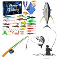 thumbnail image 3 of Kit Señuelo Pesca Con Cabezas Plantilla Ganchos Señuelos Cebo Gusano Suave para Amantes La Hombres Adultos Adolescentes, 3 of 9