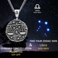 thumbnail image 5 of Speroto Zodiac Necklace for Men Women, Stainless Steel 12 Constellation Mens Necklace, Horoscope Astrology Embossed Zodiac Pendant Necklace, Ideal Gifts for Men Women Teens, 5 of 6