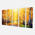 thumbnail image 2 of Designart - Yellow Autumn Trees in Sunray - Large Landscape Canvas Art Print, 2 of 3
