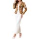 thumbnail image 2 of BLAZER AJUSTADO PARA MUJER INSPIRE CHIC CON SOLAPA CON MUESCA Y ESTAMPADO, CHAQUETA DE TRABAJO ABIERTO L NARANJA-FLORAL, 2 of 6