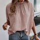 thumbnail image 3 of Camisas informales de manga corta con lazo en la espalda para mujer, holgadas, con manga de murciélago, para uso diario, Rosa M, 3 of 7