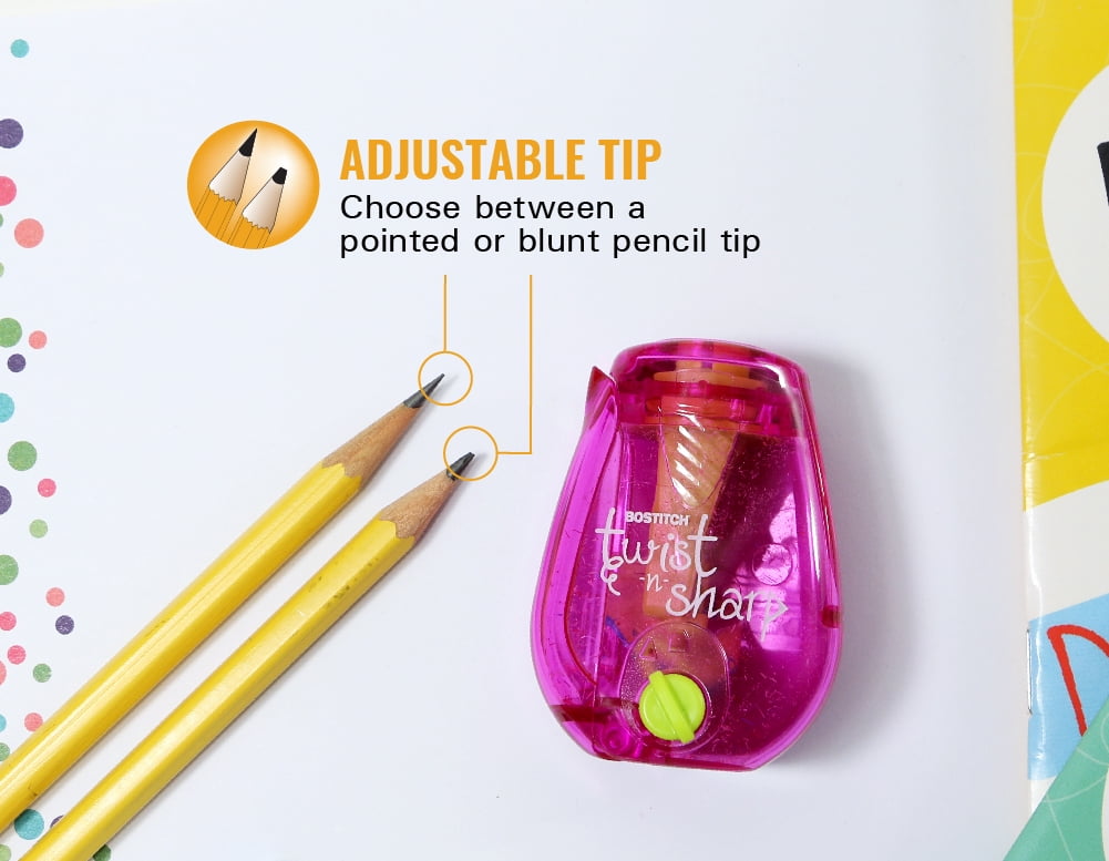 Colored Pencil Sharpener 6pcs Twist-N-Sharp Manual Pencil