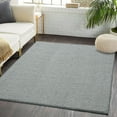 thumbnail image 7 of Tzou Wool Area Rug 6' x 9' Solid Wool Carpet, Anti-Slip, Durable, Farmhouse Natural Wool Rug for Living Room Bedroom Nursery Room, Grey, 7 of 7