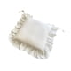 thumbnail image 4 of Cojín de silla cuadrado con volantes y lazos, suave y cómodo, elegante cojín de silla, Blanco crema, 4 of 9