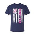 thumbnail image 2 of Survivor Awareness Flag Awareness Mens Premium Tri Blend T-Shirt, Vintage Navy, Large, 2 of 3