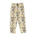thumbnail image 4 of Naloa Snake And Floral Print Women’s Ultra-Soft Comfy Pajama Lounge Pants with Pockets & Drawstring, 4 of 8