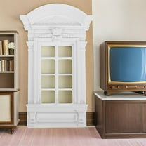 WRITWAA Plastic Dollhouse Window European Frame for Miniature Dollhouse Accessories 1 Set