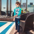 thumbnail image 2 of Kojooin Children Boy Long-sleeved Split Dolphin Pattern Sun Protection Swimsuit, 2 of 9