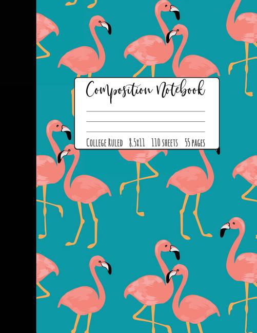 Light Green Premium Flamingo Notebook Ruled Pages 5x8