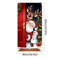 thumbnail image 3 of Ouuluon Festive Christmas Door Curtain, 35X71 inch Hanging Cover for Front Door Wall Holiday Party Decoration, 3 of 7