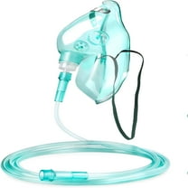 XIRQI Adult Facial Oxygen Mask with 6.6 ft. Tubing and Adjustable Elastic Band Size L-Cupless