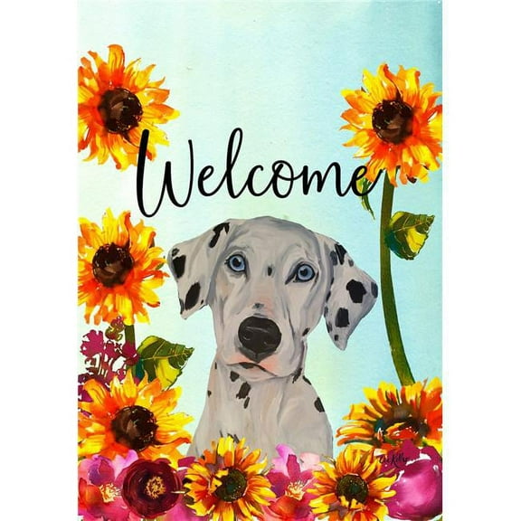 Best of Breed HH630091 Dalmatian Best of Breed HHS Welcome Garden Flag
