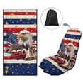 thumbnail image 5 of Xixirimido Vibrant American Flag Eagle Print Sweat Towel Car Seat Cover for Gym Workout Athletic Running Towel for Outdoor Sports Universal Auto Front Seat Protector for Trucks, SUV, 5 of 8
