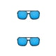 thumbnail image 1 of Jumpingount Gafas ópticas Gafas con borde negro Accesorios de ropa de moda Estilo para protección de ojos Negro con borde azul Type2 NO2, 1 of 6