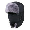 thumbnail image 1 of Gorro de trampero, gorros de invierno para hombre, gorro de caza, gorro de esquí, gorros con orejeras, gorros resistentes al viento, color azul, 1 of 6