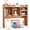 Natural, variant on Yunken 2-Tier Wooden Desktop Organizer - Multipurpose Storage Shelf for Home, Office, Dorm | Space-Saving Computer Desk Organizer with 4 Display Shelves, Modern Décor Bookshelf (Natural)