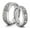 Silver, variant on TungstenMasters Roberto Ferrini Design HIS & HERS 8MM/6MM Tungsten Carbide Black Brushed & Polished Comfort Fit Wedding Band TWO RING SET w/ 3 CZ (Available Sizes 4 - 14 Including Half Sizes)