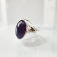 thumbnail image 3 of Amethyst Mans Ring, Natural Amethyst, February Birth, Silver Jewelry, 925 Silver Ring, Birthday Gift, Heavy Mens Ring, Arabic Design, Ottoman Style Ring, Christmas, Turkey Mens Signet Ring, 3 of 8