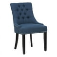 thumbnail image 3 of Costaelm Bellmount Fabric Wingback Tufted Dining Chair 2 Pc Set in Blue, 3 of 10
