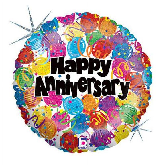 LOONBALLOON Anniversary Balloons, 18″ PARTY ANNIVERSARY