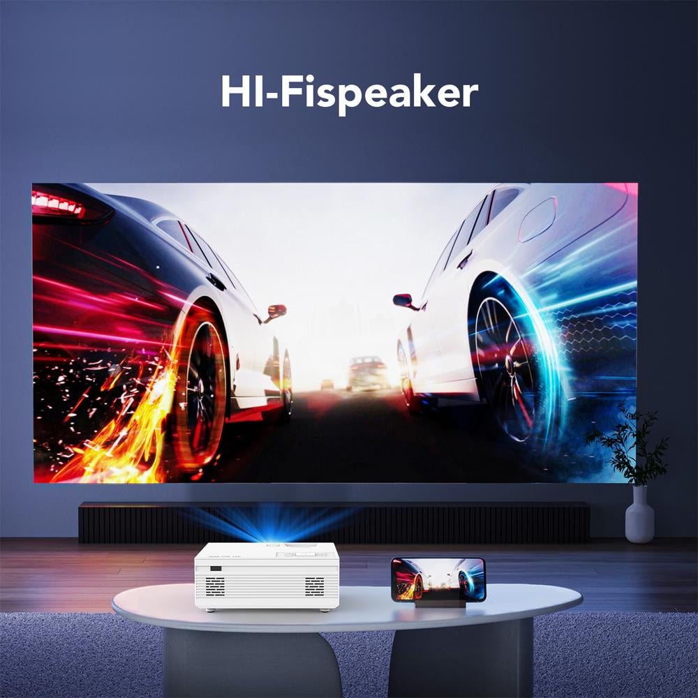 OnePi Mini Projector with Bluetooth 5.2 and WiFi 6, HD 1080P Video Projector Home Theater