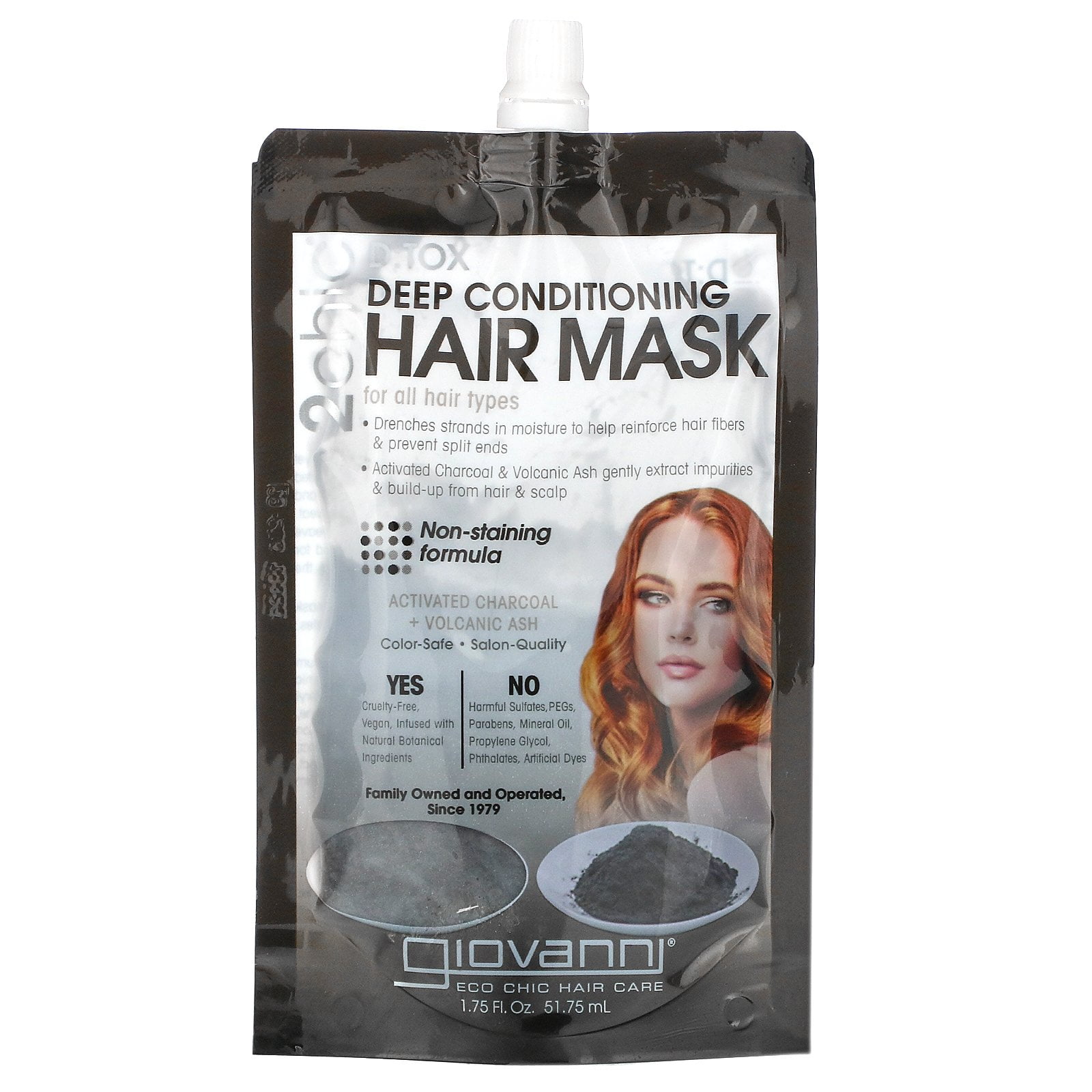 Giovanni 2chic Detox Deep Conditioning Hair Mask For All Hair Types 1 Packet 1.75 fl oz 51.75 ml