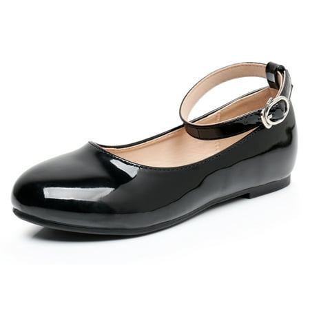 

Apakowa Girl s Ballerina Flat Ankle Strap Dress Ballet Flat Shoes Princess Wedding Party (Color : Black Size : 10 Toddler)