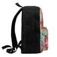 thumbnail image 4 of Lsque Painted Flower Puppy Pattern Adult Backpack – Durable & Lightweight PU Canvas Storage Bag , 15” Laptop Compartment, and Multiple Pockets, 4 of 7