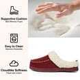 thumbnail image 5 of LongBay Women's Moccasin House Slippers, Wool-Like Memory Foam House Shoes with Plush Fleece Lining, Slip-On Moc Clogs for Indoor Outdoor, 5 of 7