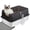 Black, variant on DUNCHATY Stainless Steel Cat Litter Box, XL High-Sided Open-Top Metal Pan for Big Cats & Maine Coons, Anti-Leak, Scoop & Mat, Gray