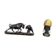 thumbnail image 5 of Estatua de escritorio,Figura decorativa de pelea de toros y osos,Colecciones de esculturas de toros,artesanía de resina,decoración,Estatua de mujer africana,Estante de oficina con estatua de, 5 of 8