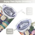 thumbnail image 5 of Mushroom 40 Oz Tumbler with Handle Lid and Straw, Stainless Steel Double Walled Vacuum Insulated Cup, Cute Anniversary Wedding Birthday Gifts Tumbler for Women Men Friends Outdoor Indoor, 5 of 7
