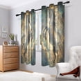 thumbnail image 7 of 2 Panels Set Blackout Curtains Thermal Insulated Sun Protection Room Darkening Drapes for Bedroom Noble and Elegant Horse, 7 of 7