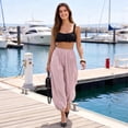 thumbnail image 6 of Baggy Wide Leg Pants Womens Barrel Pants Mid Waisted Balloon Pants with Pockets, 6 of 9