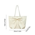 thumbnail image 3 of HOZVOMI Big Bow Women's Handbag - Large Capacity Shoulder Bag with Advanced Texture Retro Tote, Combining Practicality and Fashion, 3 of 9