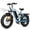 Blue, variant on ESKUTE M300F Full Suspension Electric Bike, 20" Fat Tire Ebike, 48V 20.8Ah Removable Battery, 1200W Peak Motor, 7-Speed, Up to 80 Miles, Black with Phonebag & Lock, UL2849