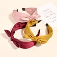 thumbnail image 4 of Diademas con lazo anudado para mujer, diadema con nudo a la moda, diadema con orejas de conejo, diademas anchas, diadema elástica, 4 of 5