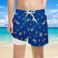 thumbnail image 4 of Huanglei Boys Swim Trunks With Sports Print Volleyball Badminton Football Design For Beach Pool Summer Activities ,7-8 Years, 4 of 4