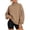 G1-Khaki, variant on Mock Turtleneck Sweatshirt for Women Long Sleeve Sweatshirts with Zipper Pocket Solid Color Side Slit Pullover Tops Loose Fit Fall Winter Cute Y2k Fashion Outfits,Yellow M